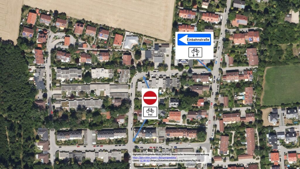 Foto: Verkehrsregelung Kiefernstrasse